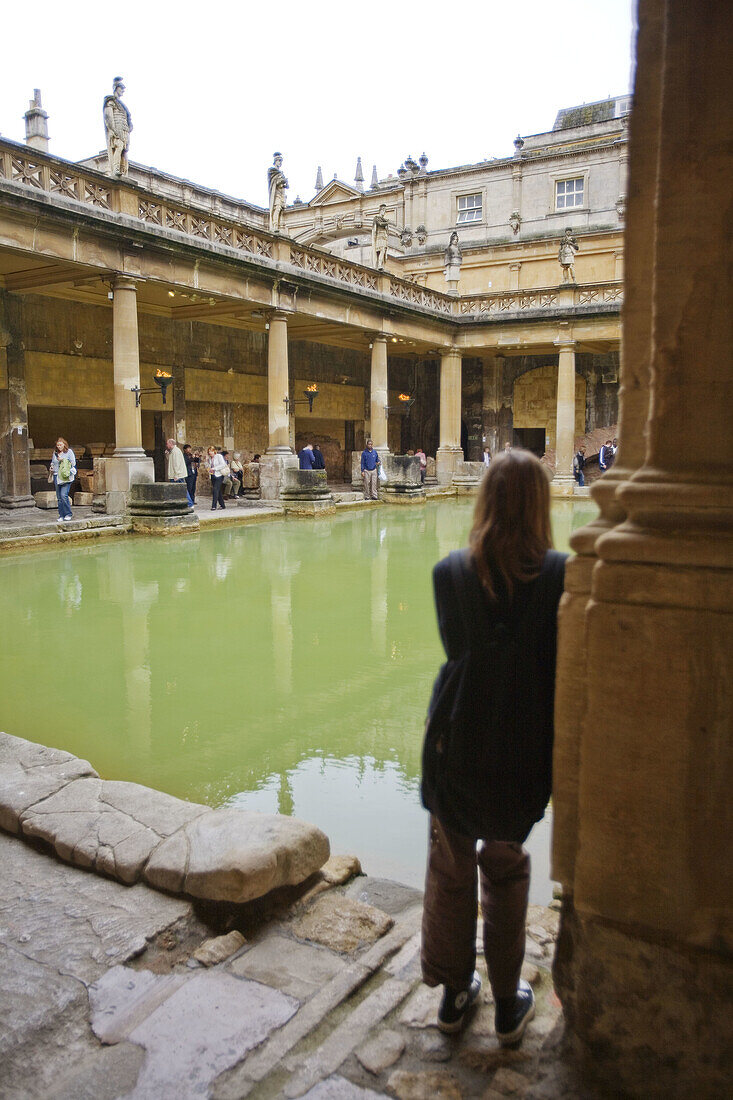 Roman baths, Bath. Avon, England, UK