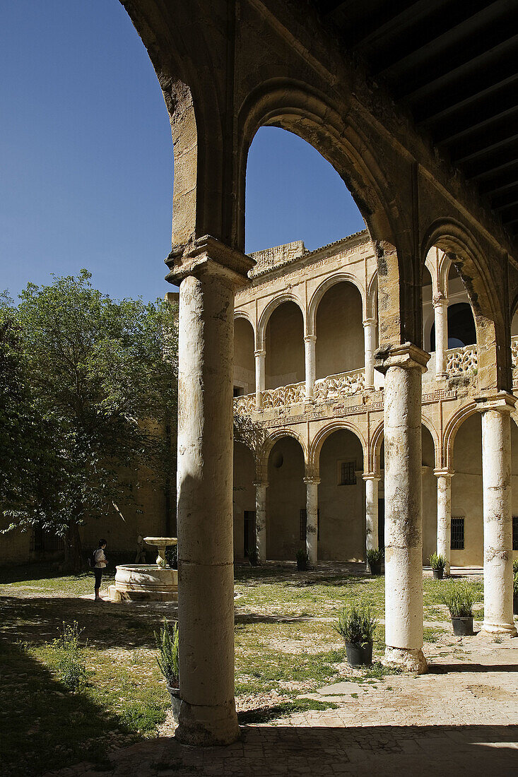 Cloister, Palace of the Ribera, Bornos. Pueblos Blancos (white towns), Cadiz province, Andalucia, Spain