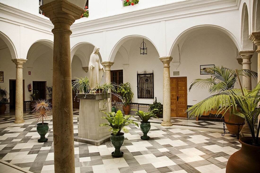 San Juan de Dios hospital church, Arcos de la Frontera. Pueblos Blancos (white towns), Cadiz province, Andalucia, Spain