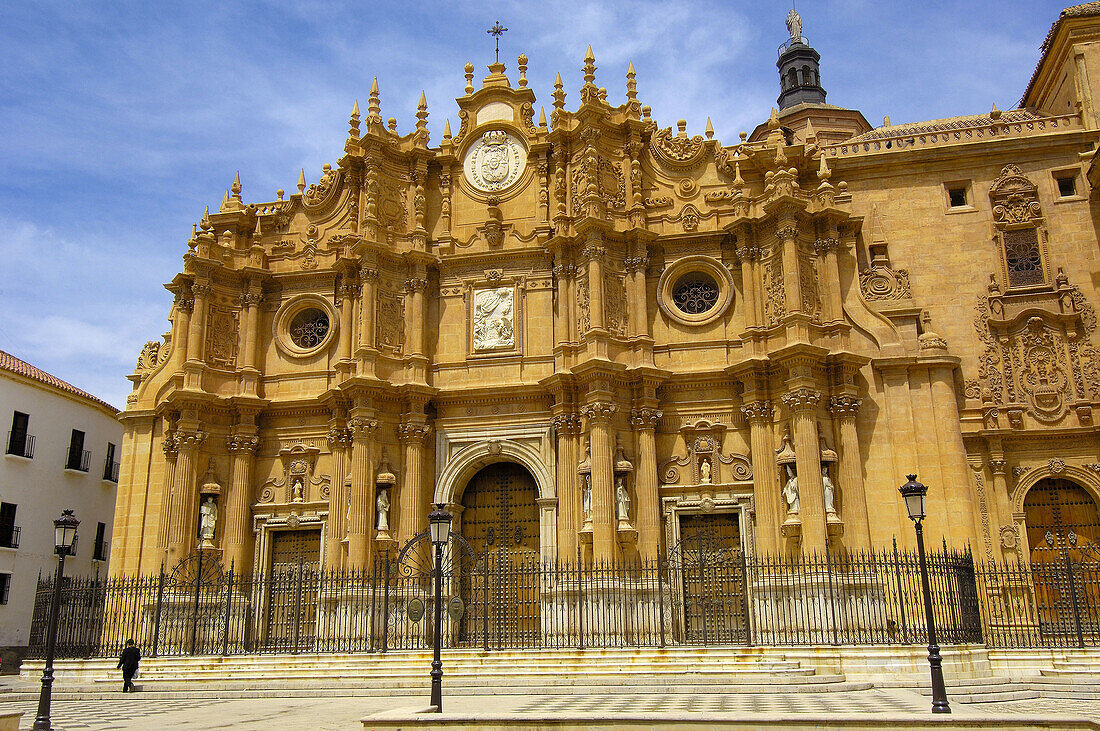 Cathedral façade, Guadix. Granada province, Andalucia, Spain
