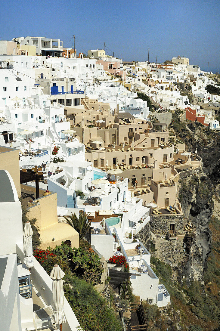 Apartments and Hotels at Crater Rib of Santorini