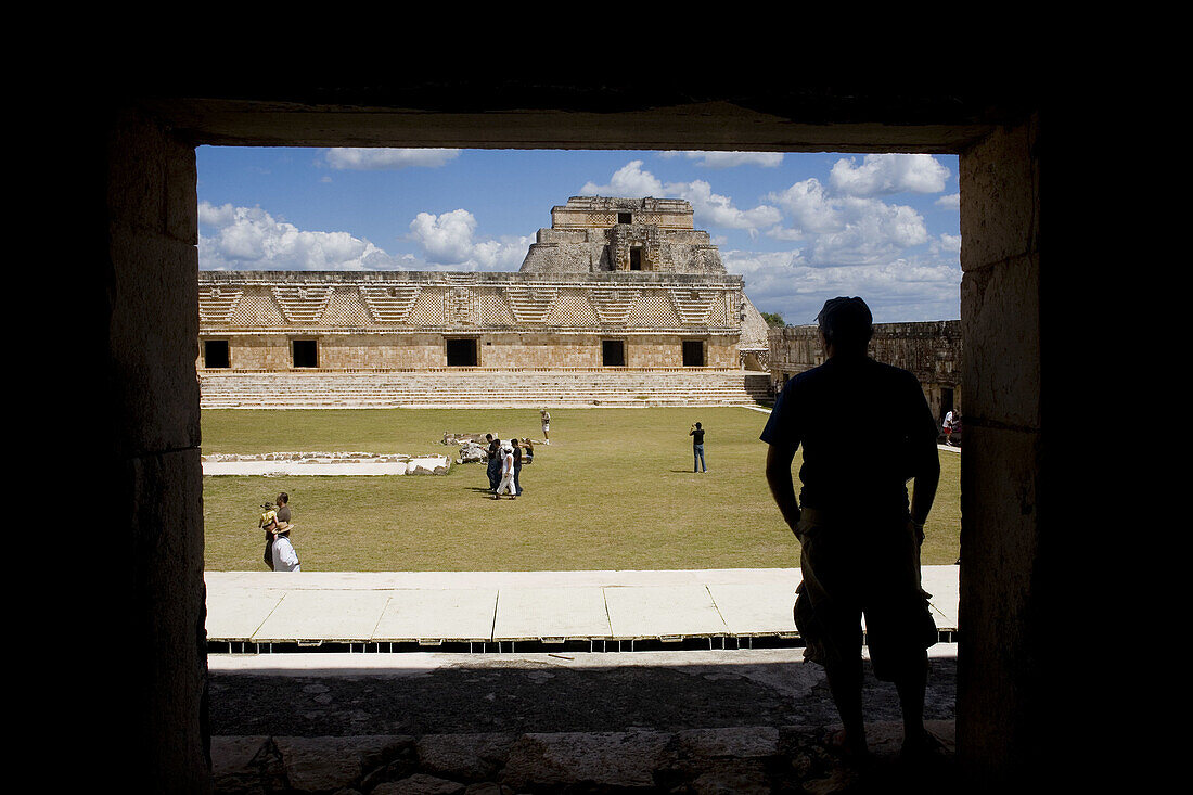 Nunnery Quadrangle, Pre-Columbian mayan ruins of Uxmal. Yucatan, Mexico