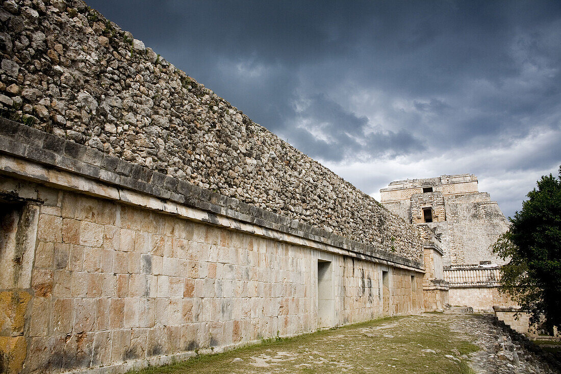 Nunnery Quadrangle, Pre-Columbian mayan ruins of Uxmal. Yucatan, Mexico