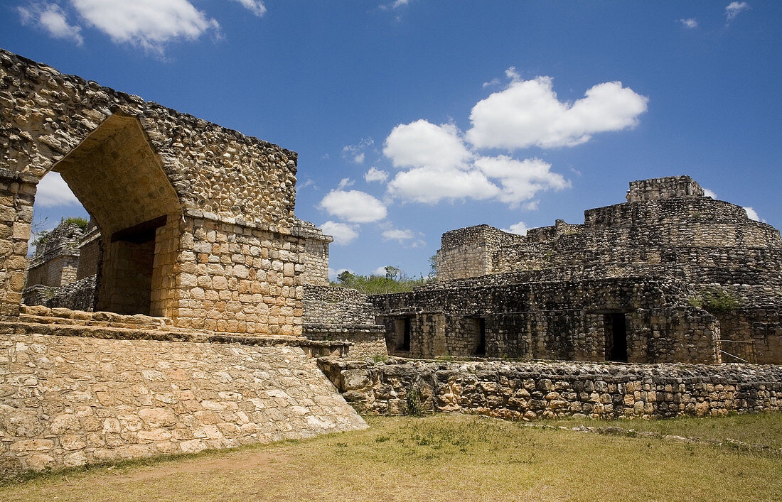Entrance Arch, Ek Balam pre-Columbian archaeological site. Yucatan, Mexico