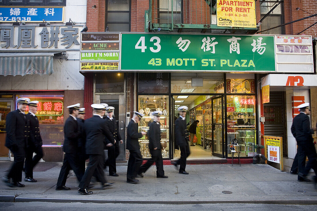 Sailors visiting Chinatown, New York City