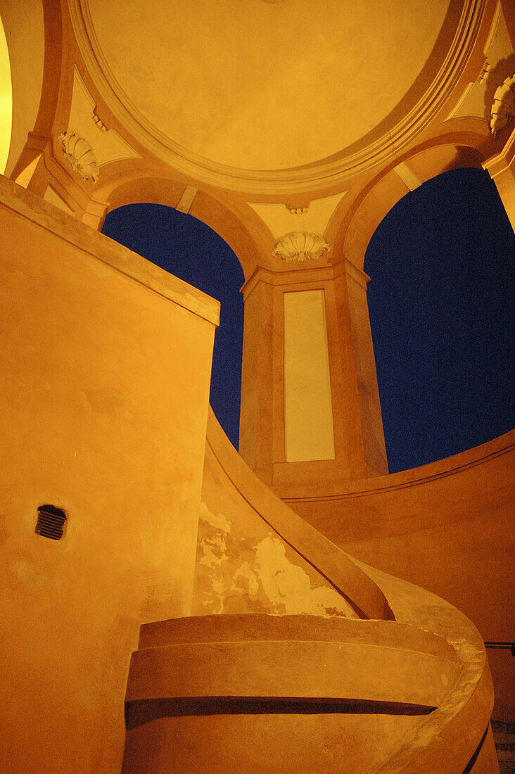 Bologna Italy, the sanctuary of the Madonna di San Luca staircase