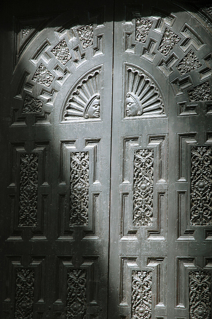 Old Goa Goa, India, door of the chapel of St  Catherine