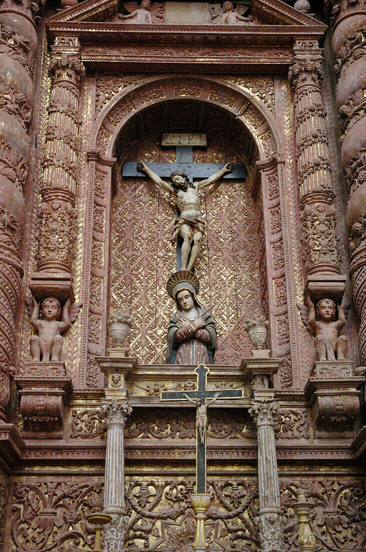 Old Goa Goa, India, baroque niche in the St  Cajetan church