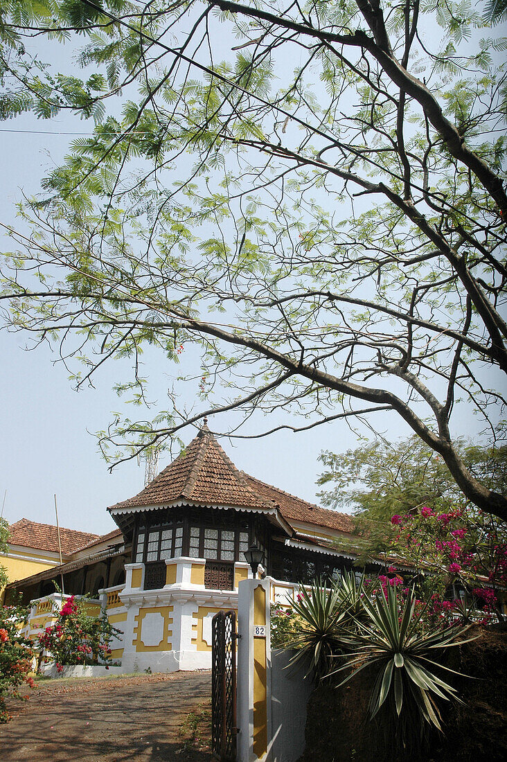 Panjim Goa, India, colonial house in Altinho neighbourhood