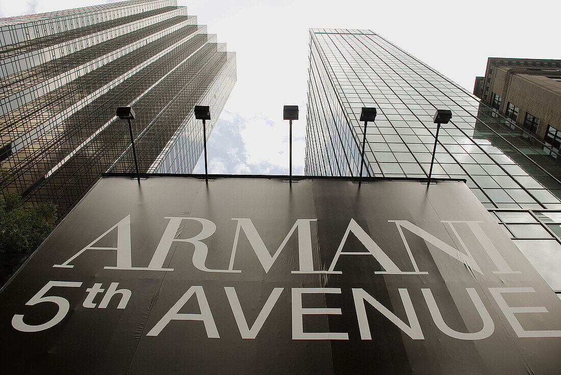 New York City, Armani shop along the 5th Avenue Manhattan