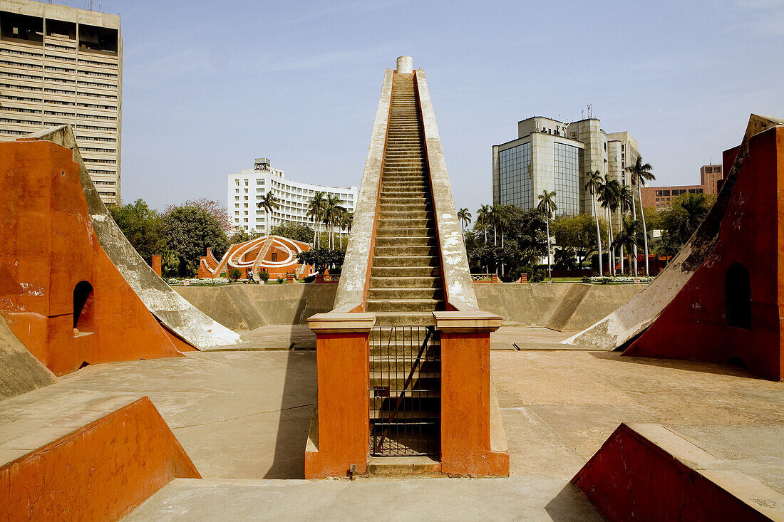 Steps to Sundial, Jantar Mantar Observatory, New Delhi, India