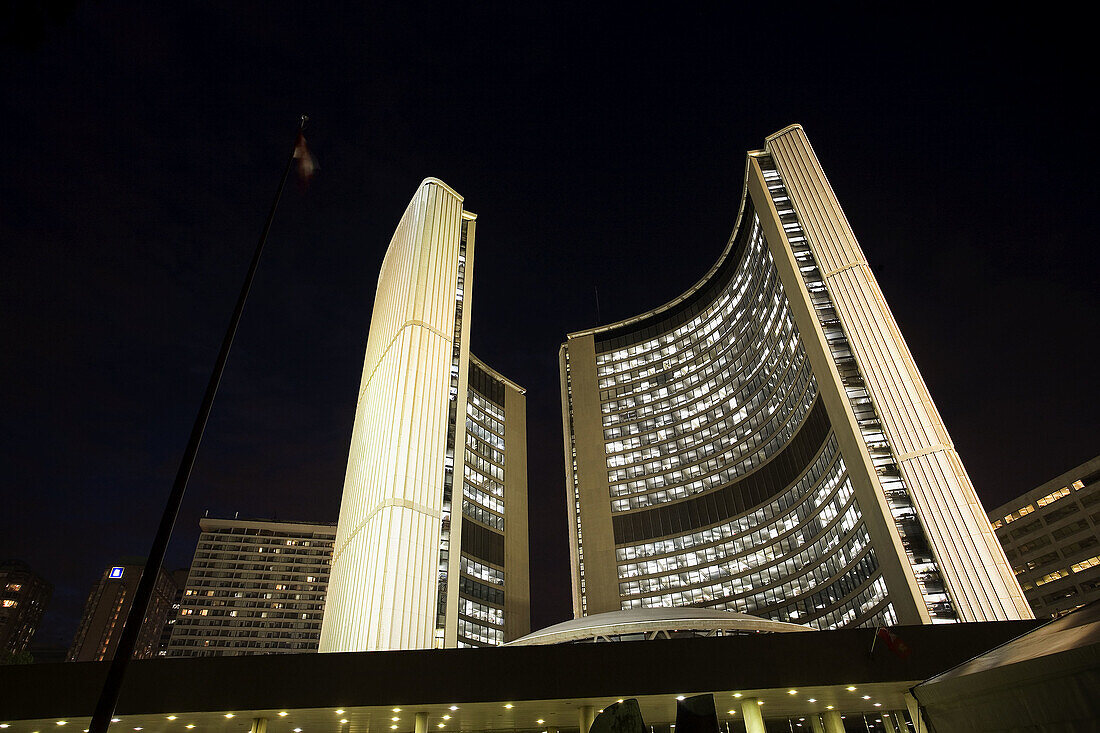 City Hall at Night, Toronto, Ontario, Canada