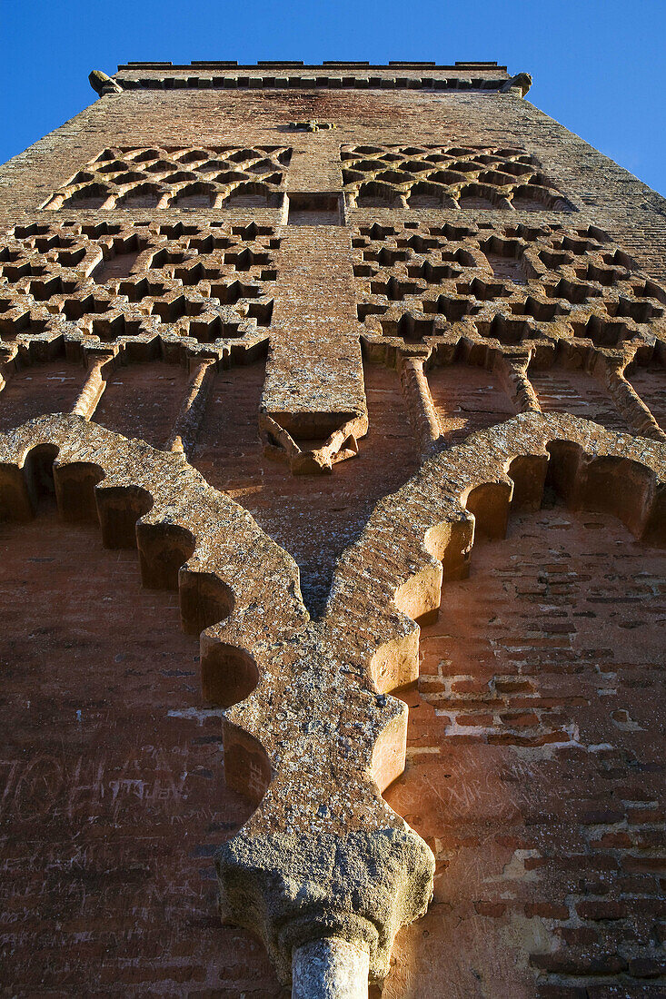 Castle tower detail, Aracena. Huelva province, Andalusia, Spain