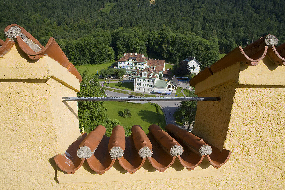 Hohemschwangau Castle, commissioned by Ludwig II of Bavaria, in Schwangau, Füssen, Bavaria, Germany, Europe.