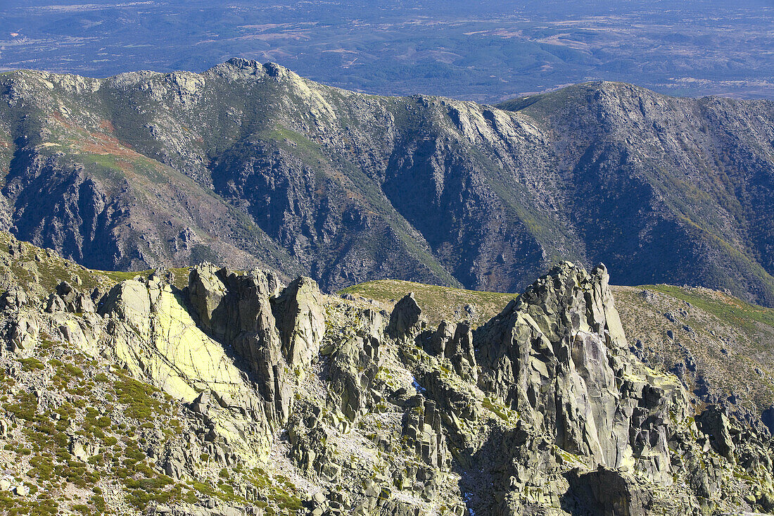 Summits of Sierra de Gredos from Morezón and Navasomera  Sierra de Gredos Regional Park  Navacepeda de Tormes  Avila  Castilla y Leon  Spain