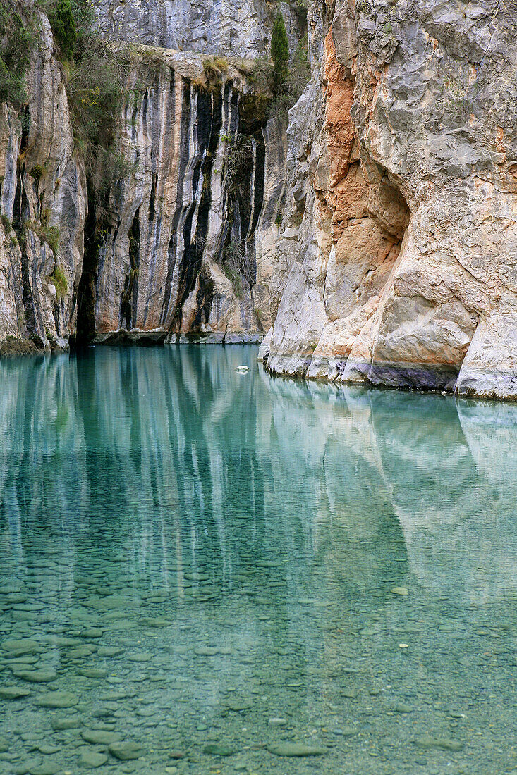 Fluss Mijares in Montanejos, Castellon