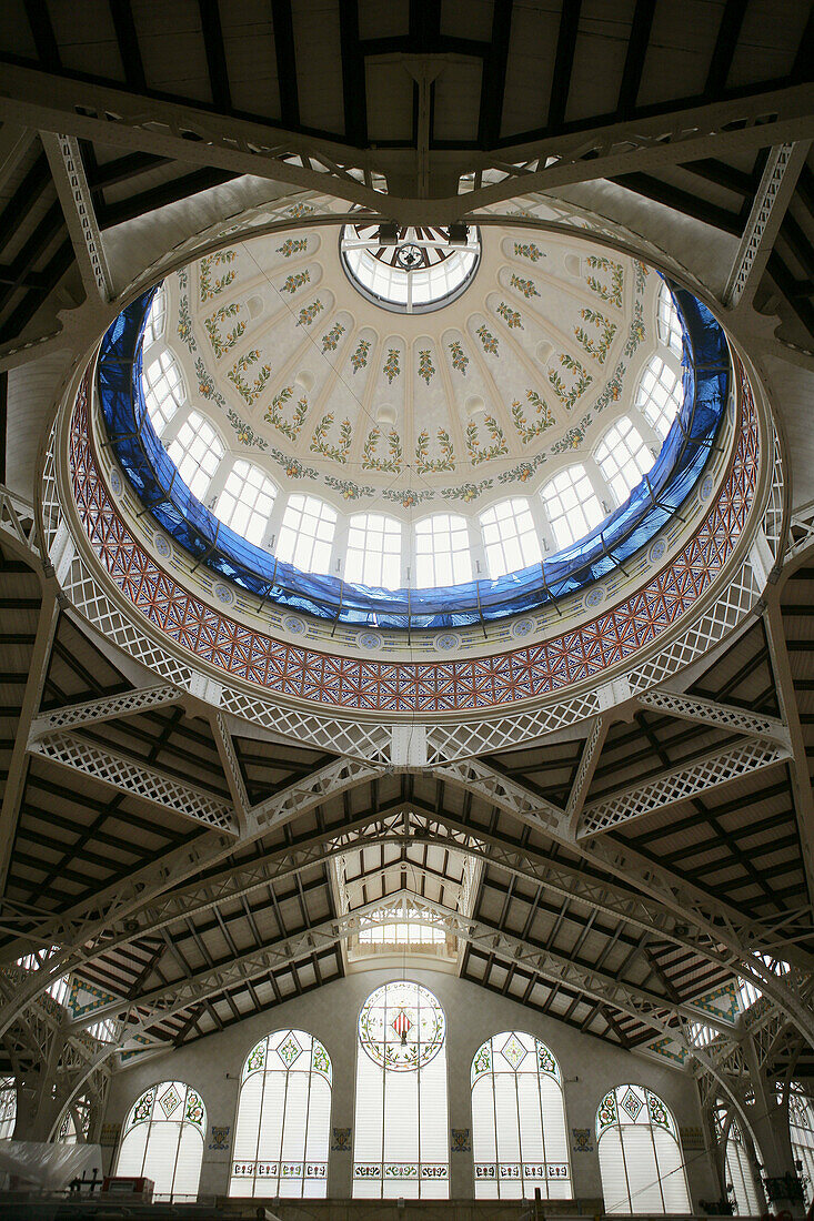 Central Market interior dome, Valencia
