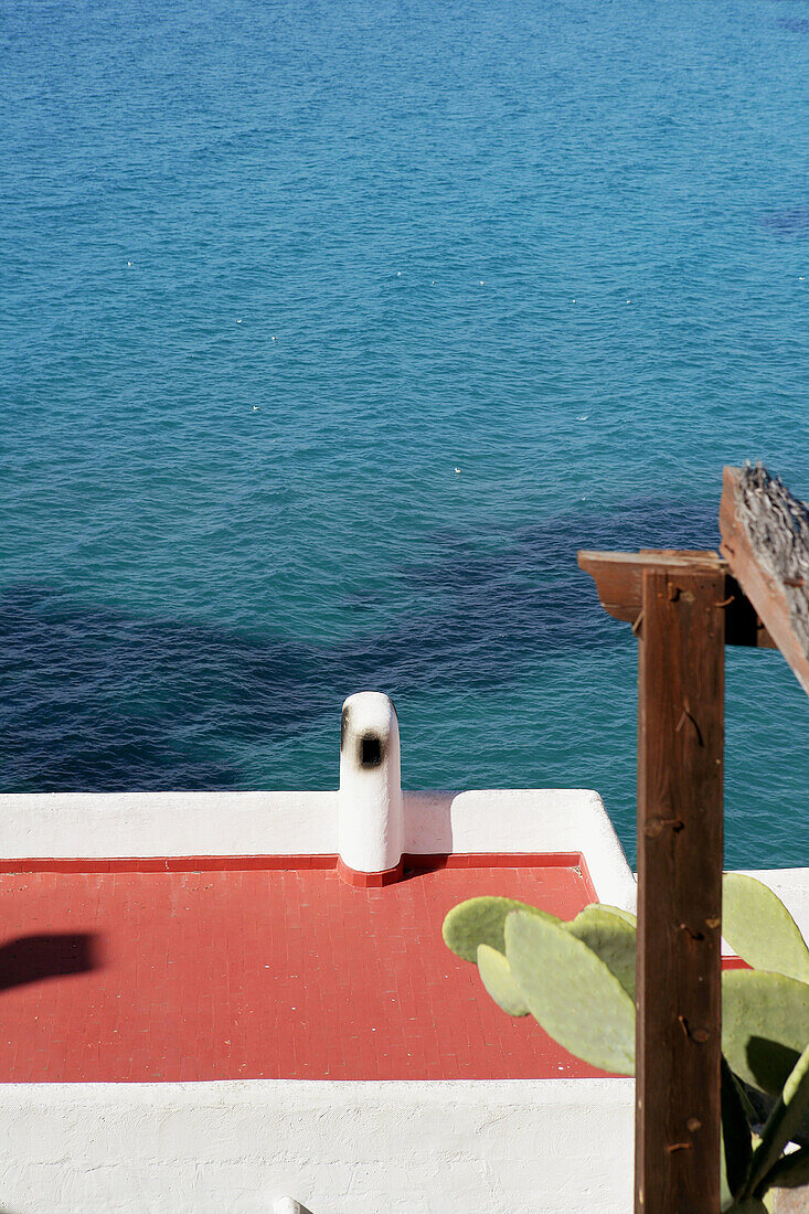 Mountain houses with Mediterranean sea landscape