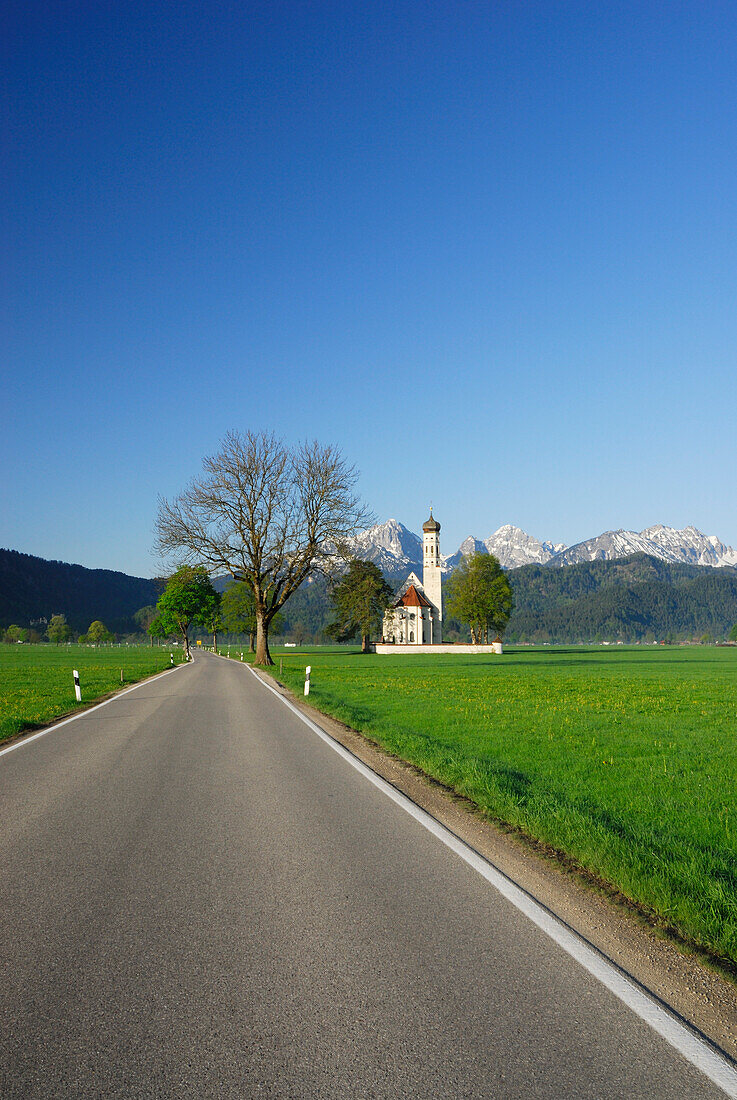 Kirche St. Coloman, bei Schwangau, Allgäu, Bayern, Deutschland