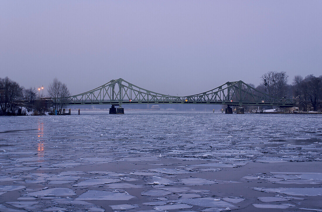 Glienicke Bridge above Havel river, Potsdam, Brandenburg, Germany