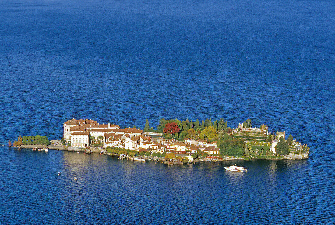 Blick auf Isola Bella, Borromäische Insel, Lago Maggiore, Piemont, Italien, Europa