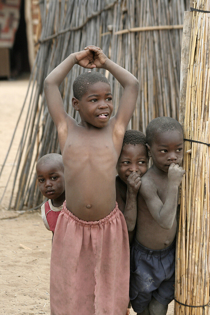NAMIBIA  Children of  Nyangana, a small village and mission station in the north of the country on the Angolan border