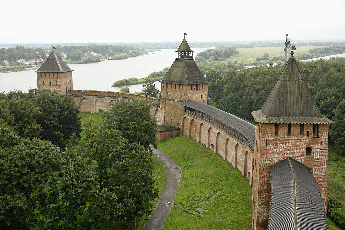 RUSSIA  The Kremlin at Veliky Novgorod, viewed from Kikui Tower