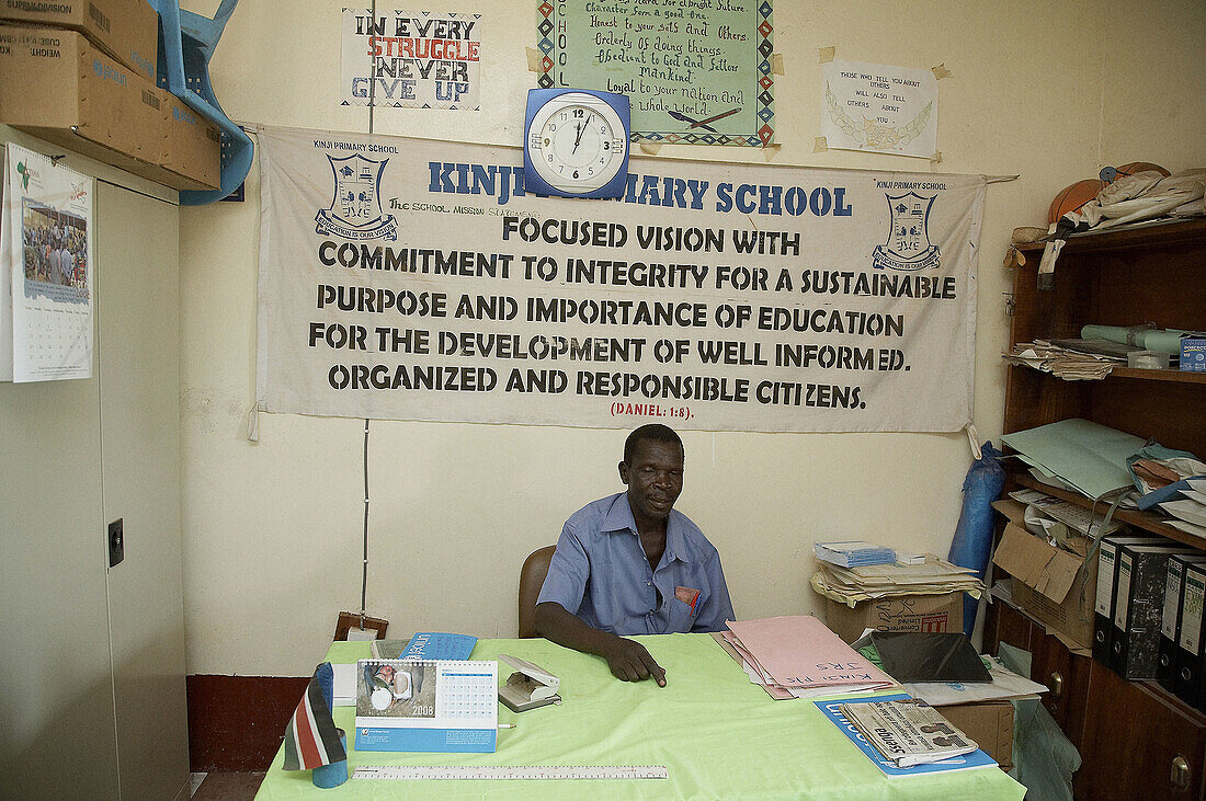 SOUTH SUDAN  Kinji government primary school, Yei  Headteachers office