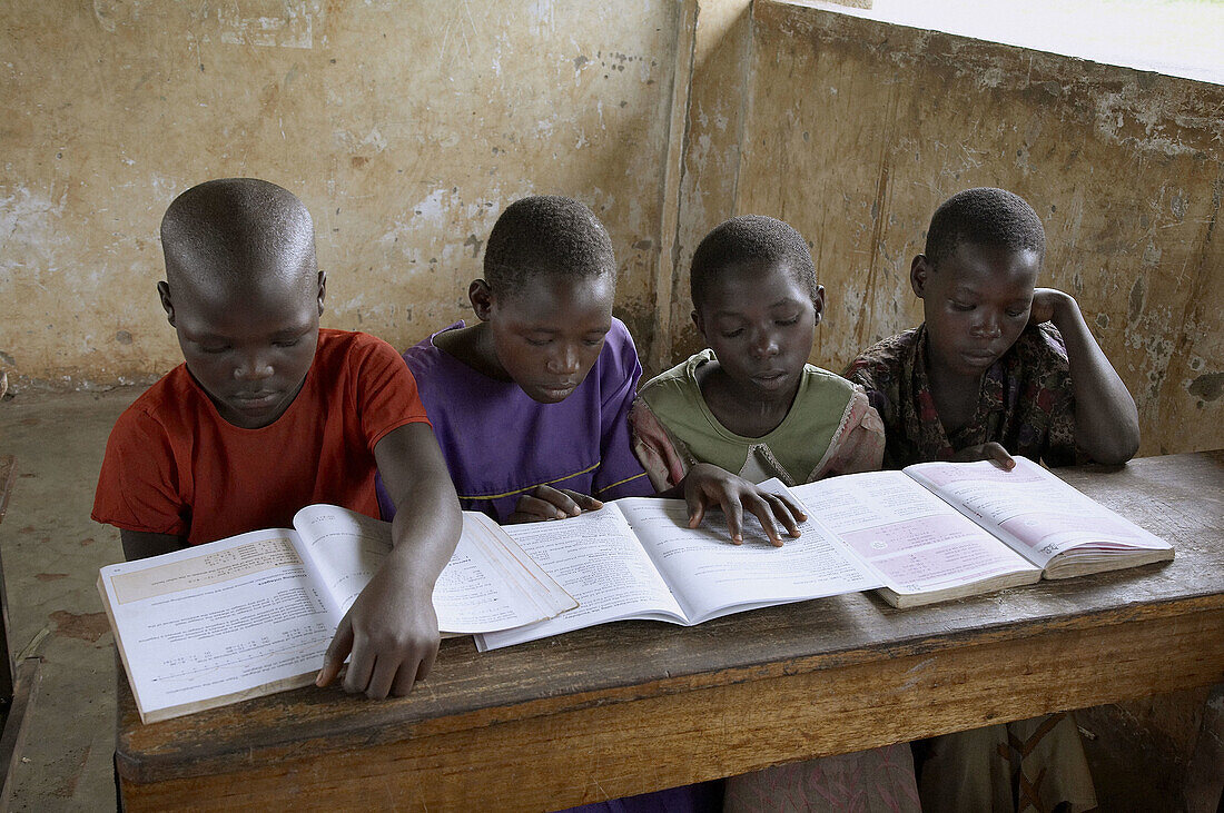 UGANDA  The Kyayaaye Roman Catholic primary school in Kayunga District  Children in class