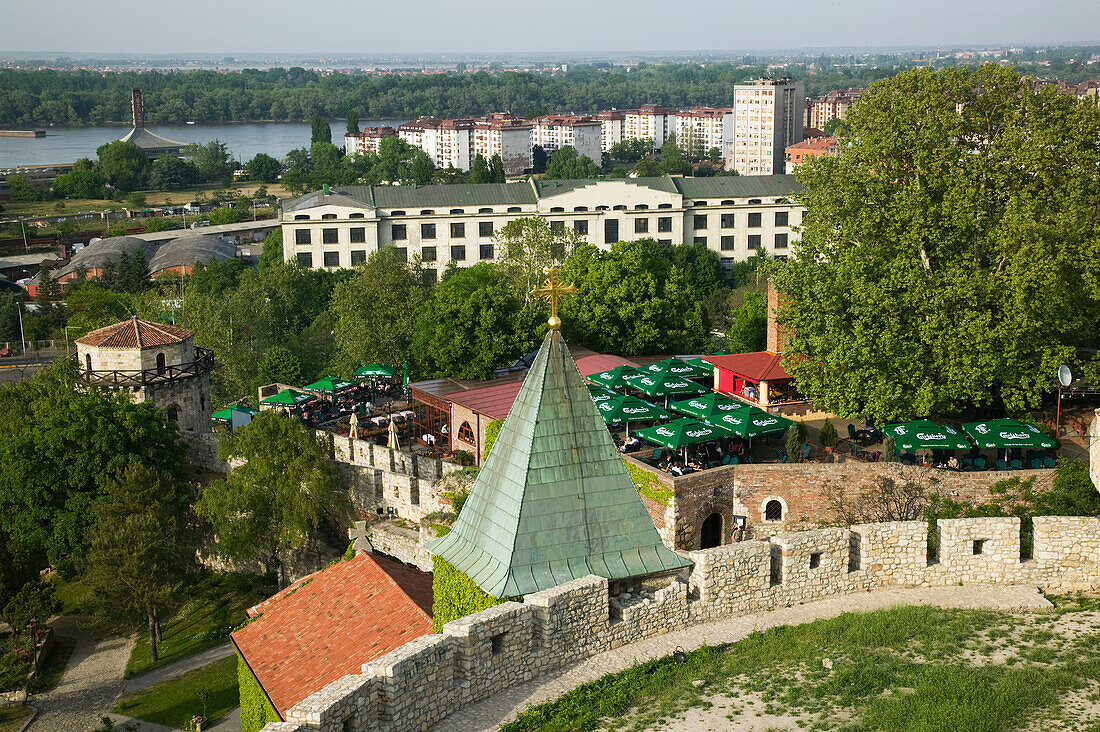 Serbia. Belgrade. Kalemegdan Citadel. Citadel Park view from the Dizdar Tower Astronomical Observatory