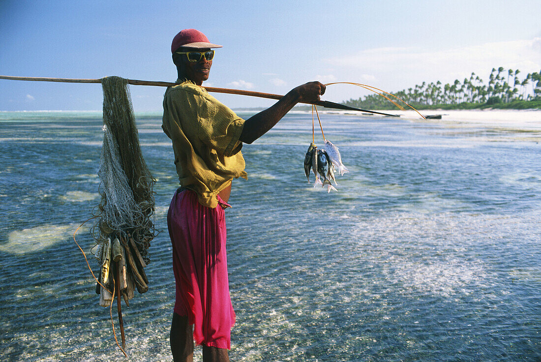 Fisherman, west coast of Zanzibar, Tanzania