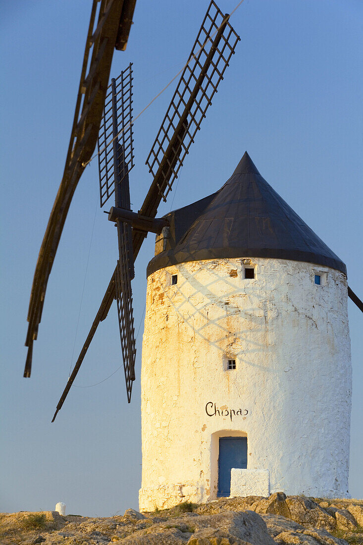 Chispas windmill. Consuegra. Toledo province. Castile-La Mancha. Spain