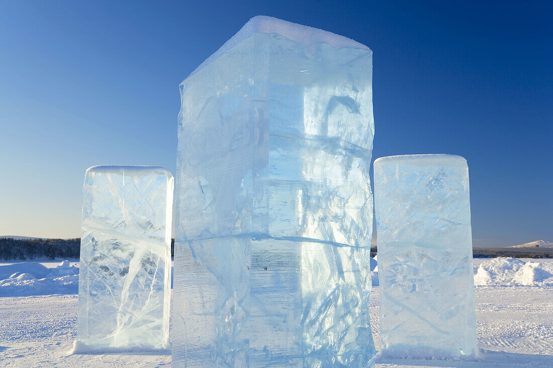 Blocks of Ice. Northern Sweden