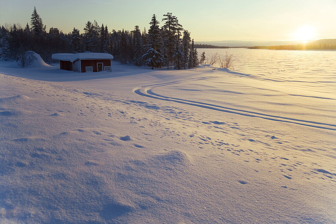 Winter landscapes. Kiruna, Northern Sweden