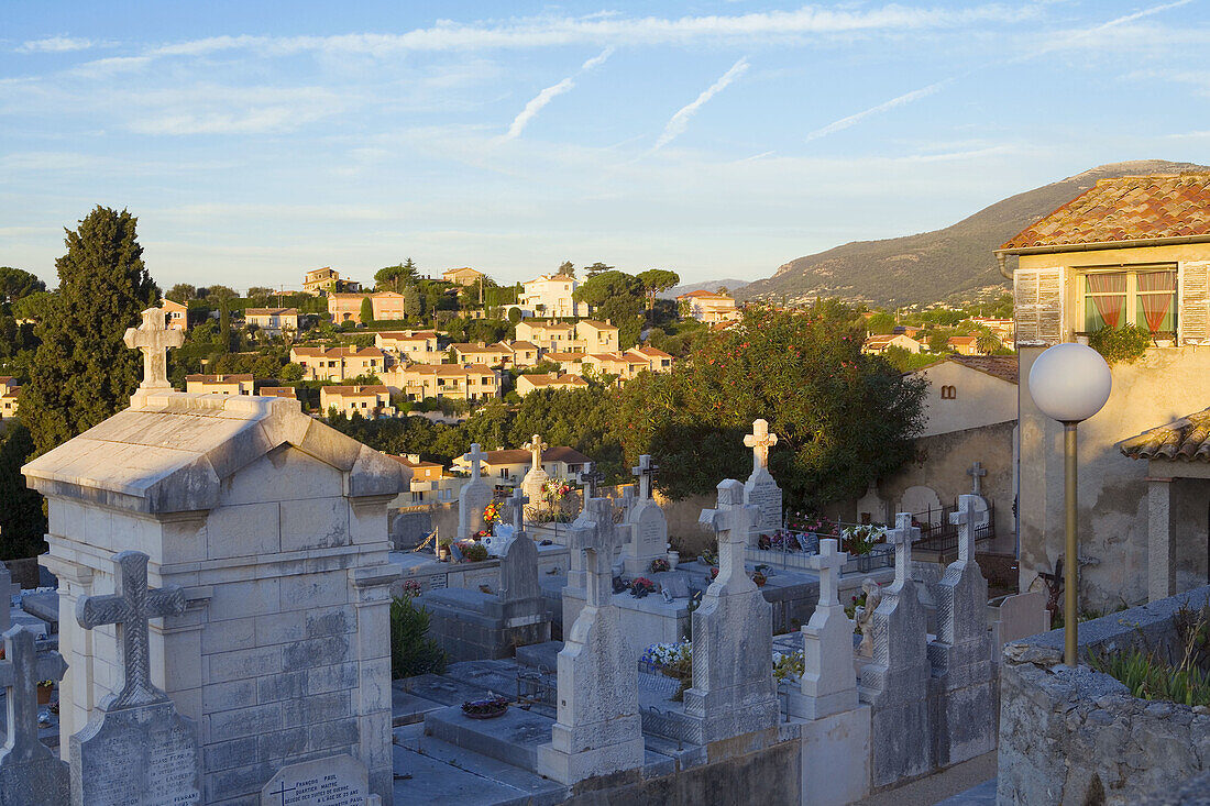 View of Vence from graveyard. Provence-Alpes-Côte dAzur, France