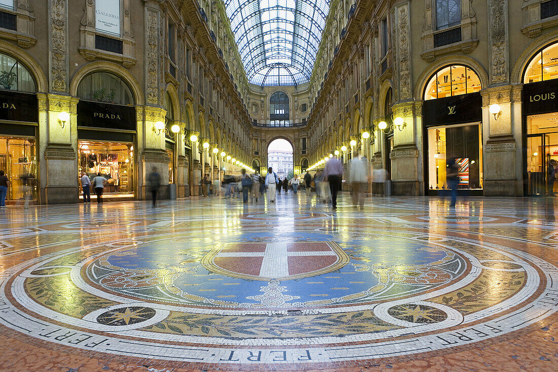 Shops in gallery, Italy