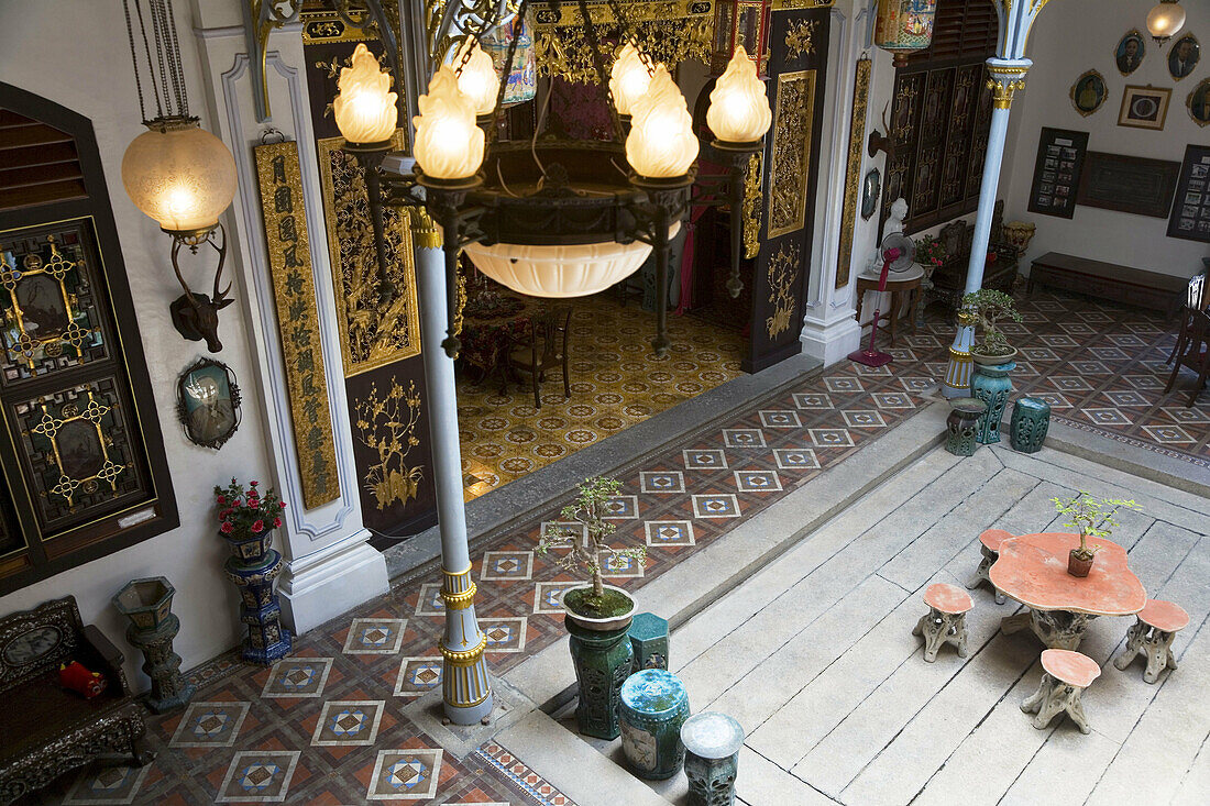 Interior of traditional Chinese house, George Town, Penang, Malaysia