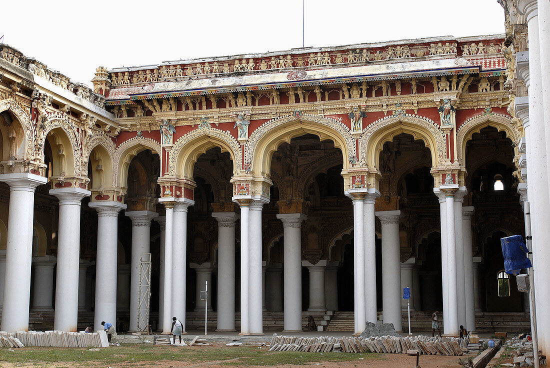 The Thirumalai Nayak Palace in Madurai, Tamil nadu, India.