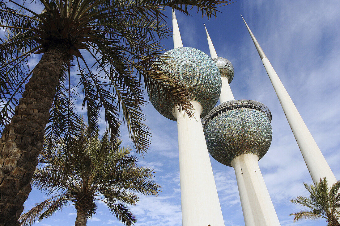 Kuwait towers, the famous landmark in Kuwait, Kuwait City
