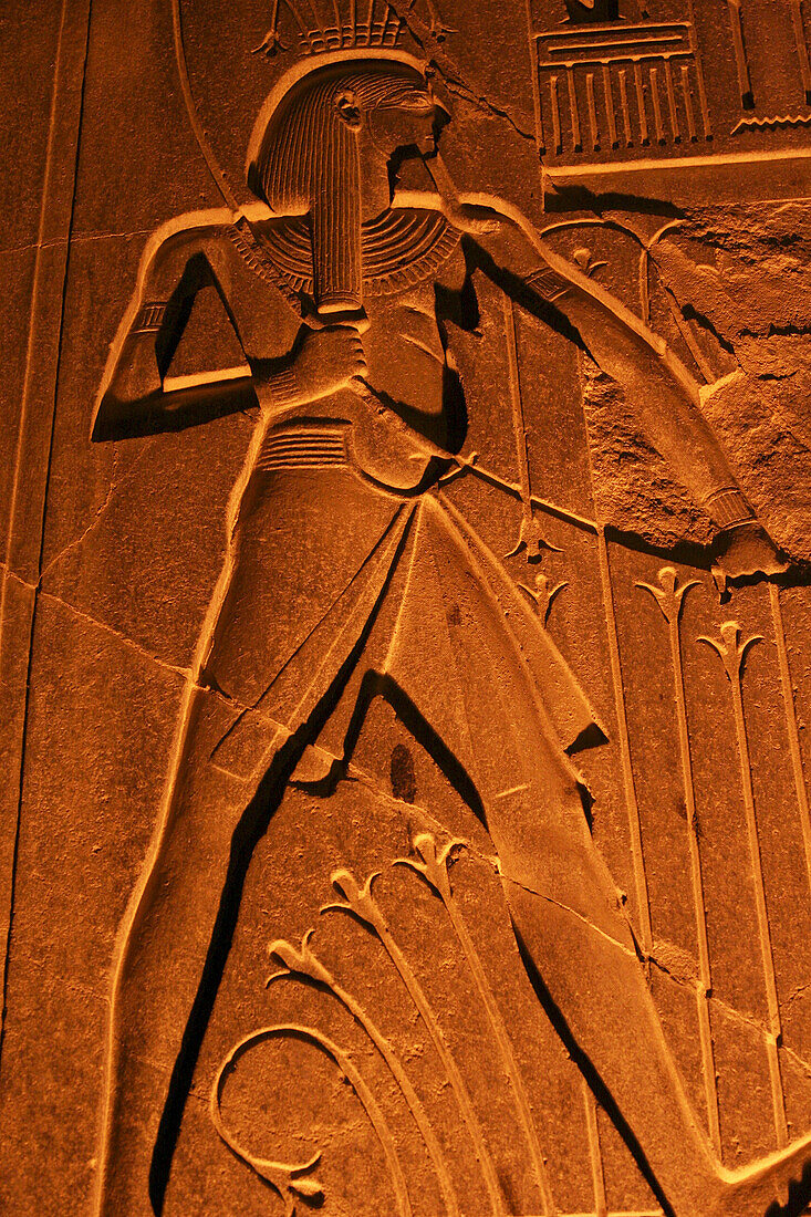 Relief in Luxor temple, Luxor city, Egypt 