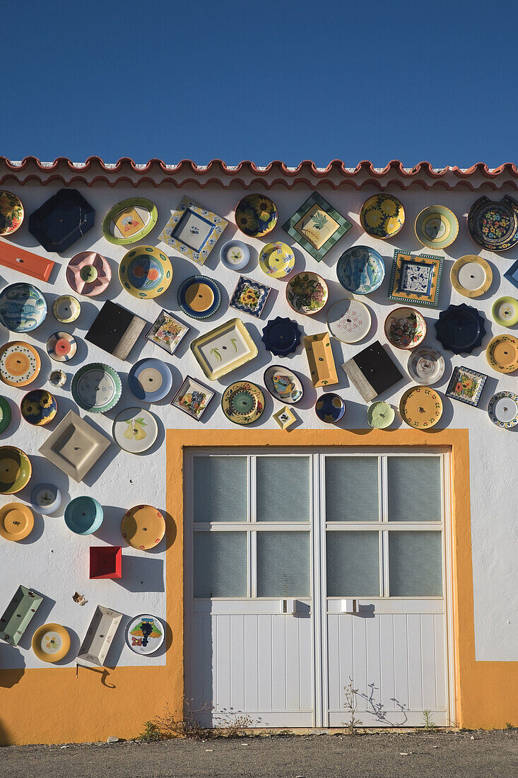 Traditional hand painted pottery, Sagres, Algarve, Portugal