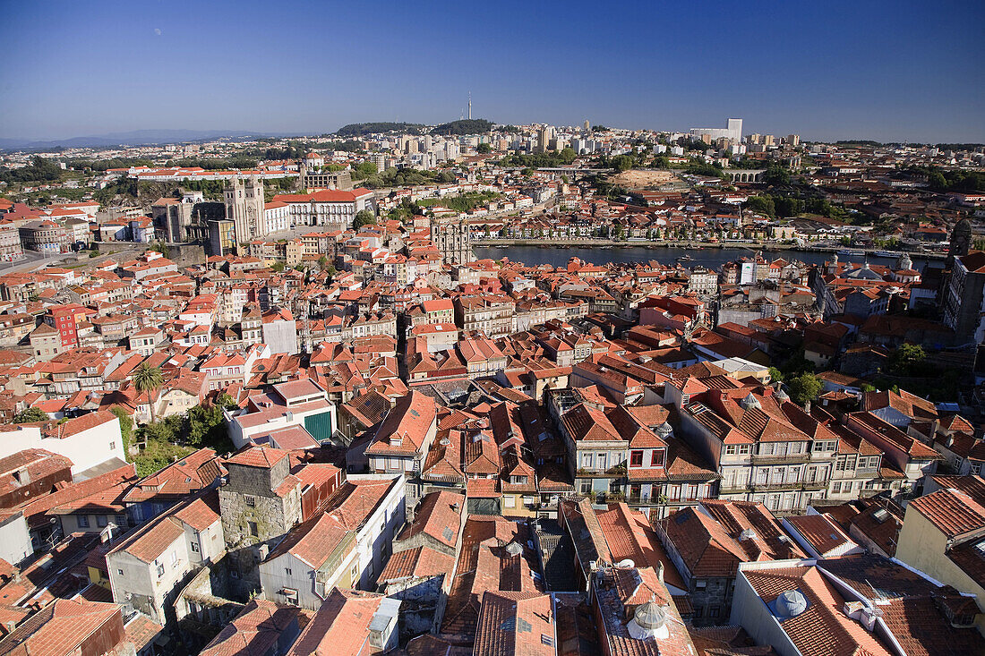 Rooftops and aerial view of Porto Old Town UNESCO World Heritage, Portugal