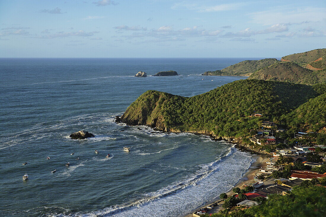 Blick über Playa Guayacan, Isla Margarita, Nueva Esparta, Venezuela