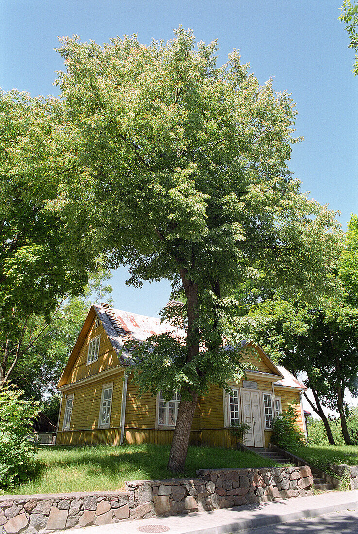 Wooden house on Trakai island, Lithuania