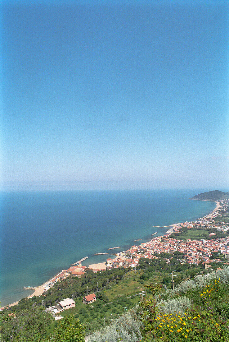 Coastal landscape and sea view, Castellabate, Cilento, Italy