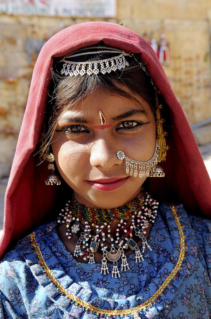 Portrait of a very beautiful Rajasthani girl