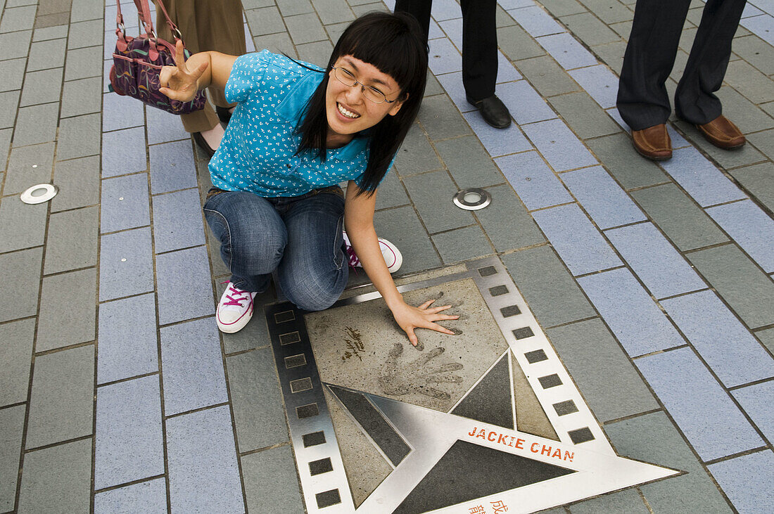 Jackie Chan star, Avenue of Stars, Tsim Sha Tsui, Hong Kong