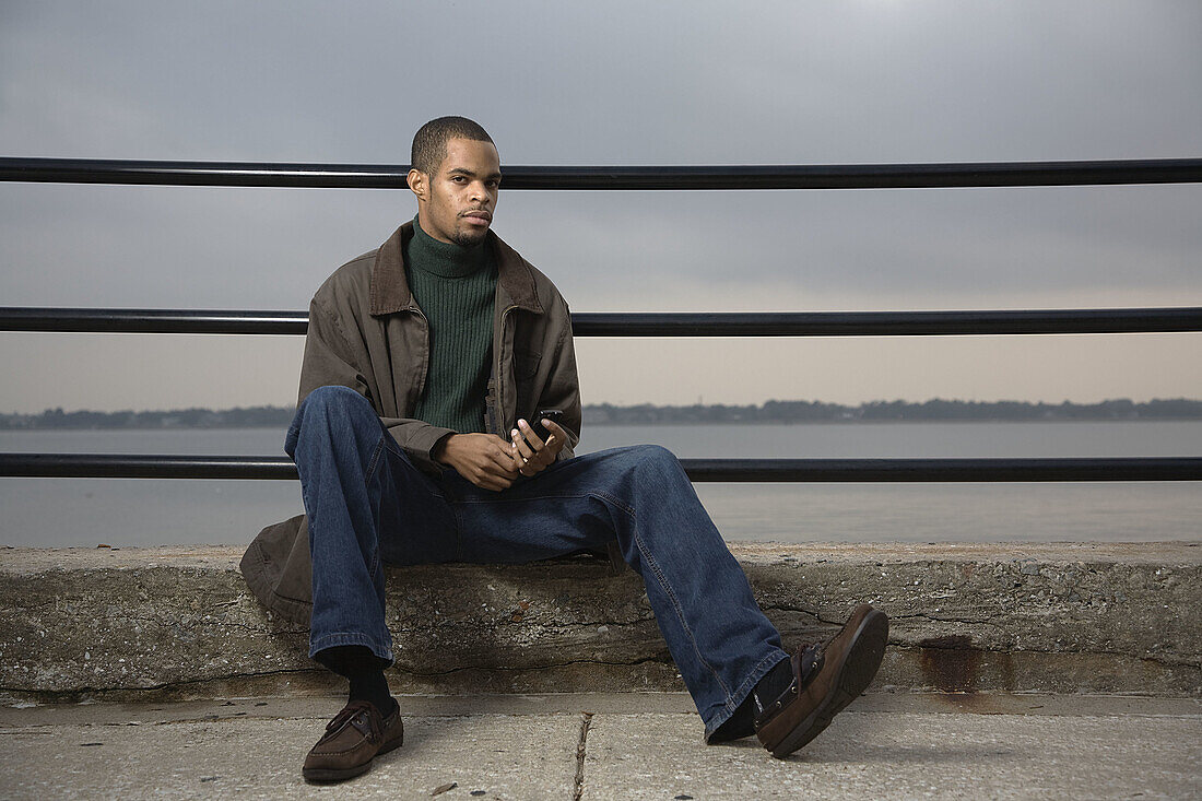 Portrait of a young African-American man, Charleston, South Carolina, USA