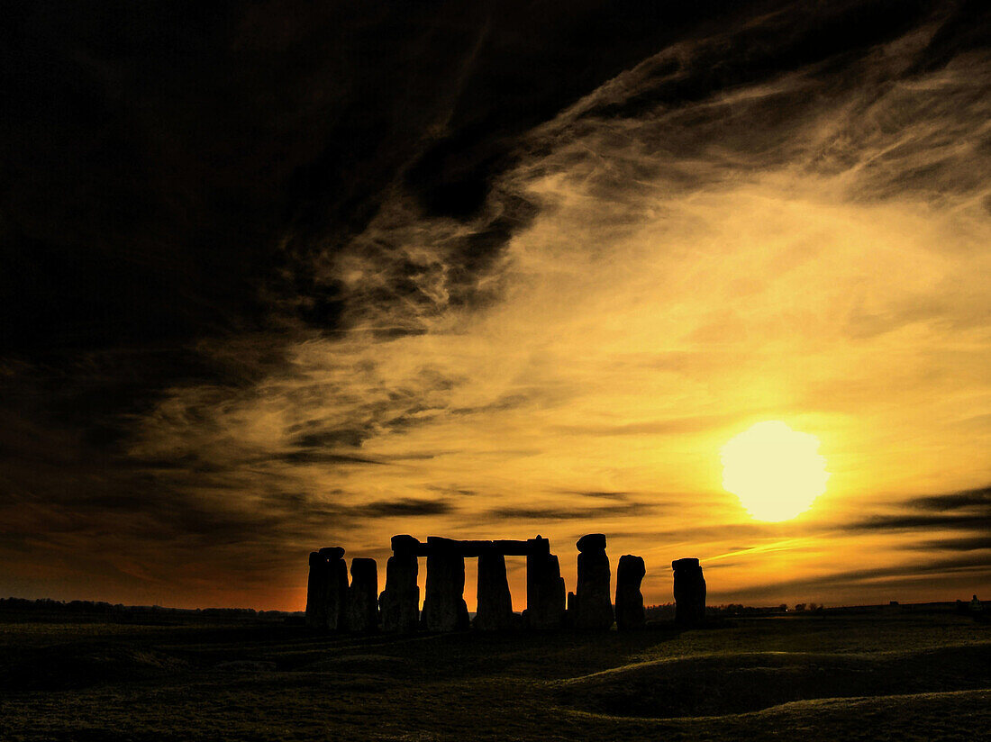 Stonehenge circle. Salisbury plain, Southern England. UK