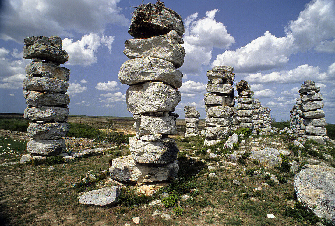 Aké archaeological site of the pre-Columbian Maya civilization. Yucatán, Mexico